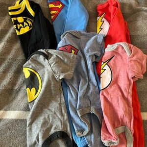 Superhero Baby Onesies Set and Gown PJ set